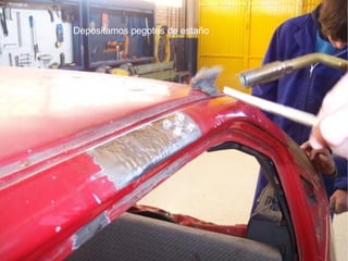 Depositamos pegotes de estaño  