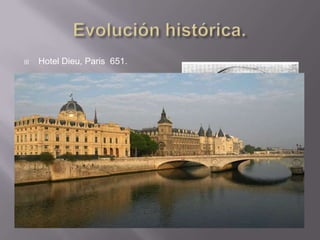Evoluciónhistórica. Hotel Dieu, Paris  651.Pierre Franco en 1556 Inicianamputando la premaxila.P.J. Desault 1970 Elaboraunaprenda de compresion.En la cirugiatempranaBrophyutilizaba un alambre de aceroparaunir la premaxila a los maxilares.PruzanskyCriticoestoporqueafectaba el crecimiento normal del maxilar.