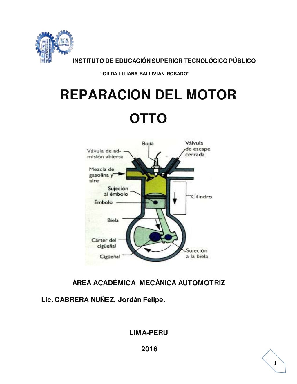 Reparación del motor Otto