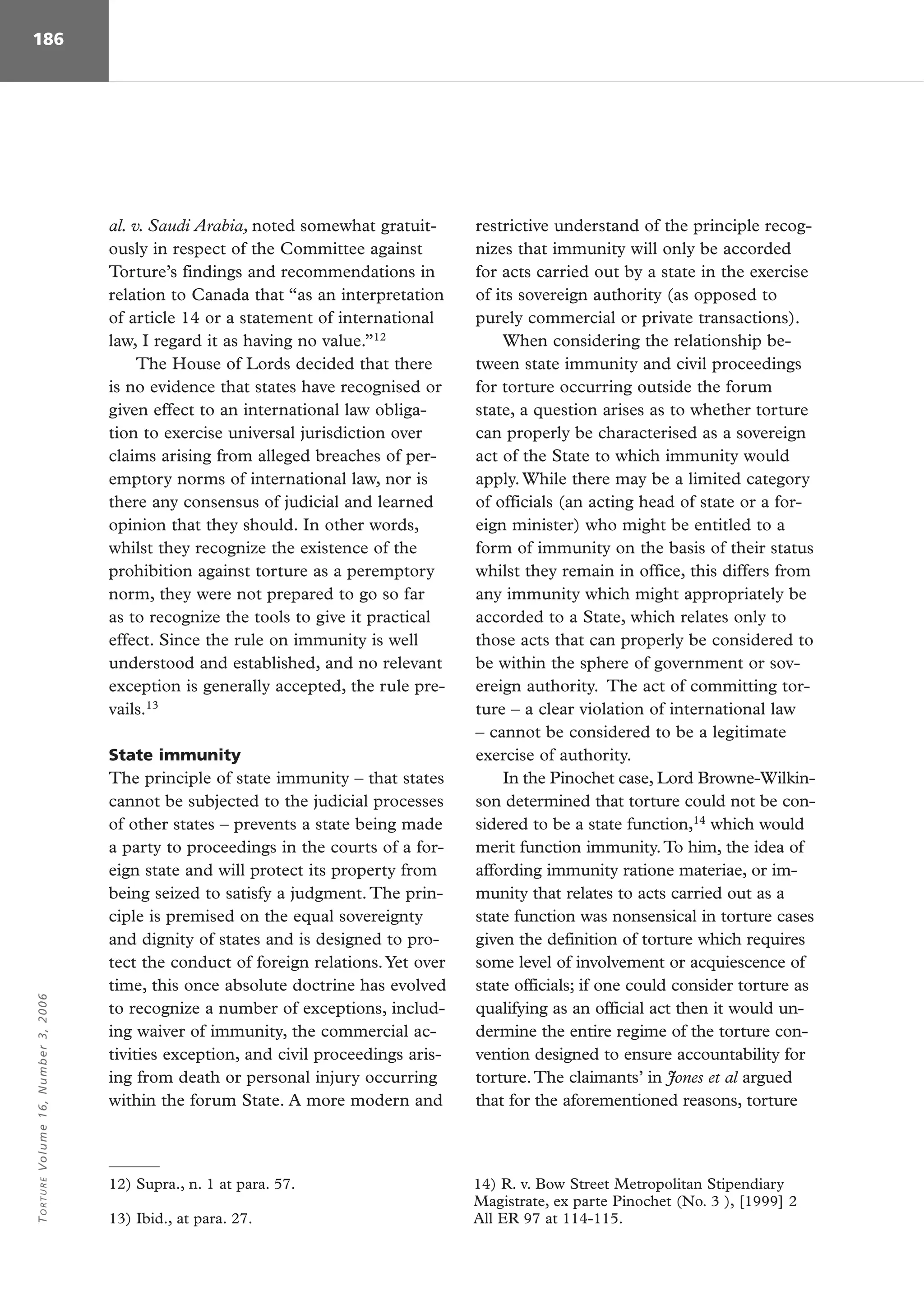 Reparation for torture in International Law | PDF