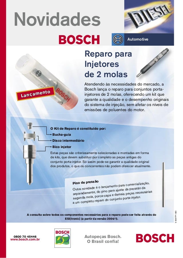 Reparo Injetores Dois Estagios Bosch