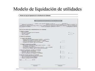 Modelo de liquidación de utilidades
 