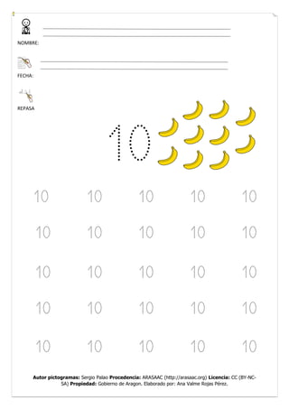 Repasar numeros 1 a 10 | PDF
