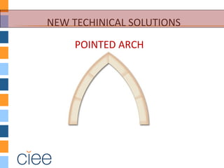 NEW TECHINICAL SOLUTIONS
POINTED ARCH
 