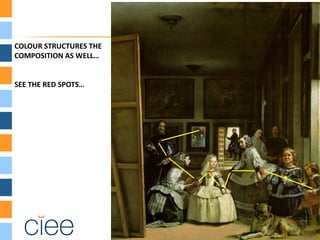 COLOUR STRUCTURES THE
COMPOSITION AS WELL…
SEE THE RED SPOTS…
 