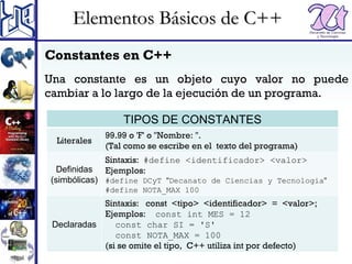 Repaso del lenguaje C++ | PPT