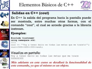 Repaso del lenguaje C++ | PPT