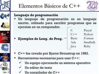 Repaso del lenguaje C++ | PPT
