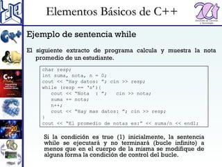 Repaso del lenguaje C++ | PPT