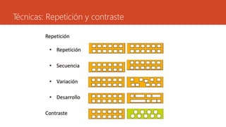 Técnicas: Repetición y contraste
 