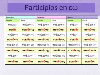 Participios en εω5