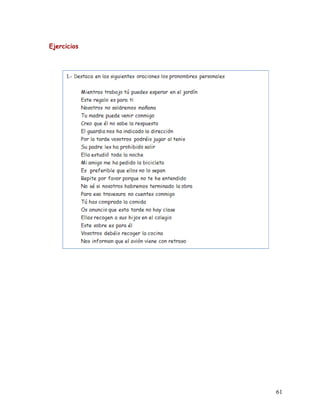 Ejercicios
61
 