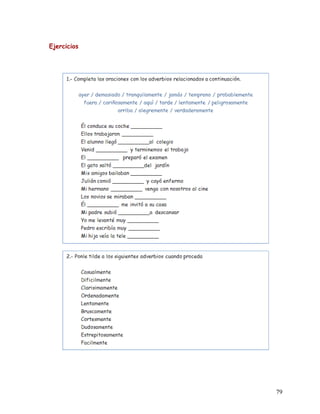 Ejercicios
79
 
