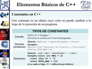 Estructuras de controlElementosBásicos de C++Lenguaje de programaciónUn lenguaje de programación es un lenguaje escrito, utilizado para escribir programas que se ejecutan en un computador.