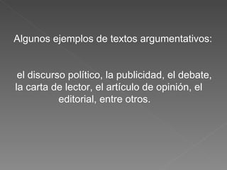 Debates Texto Repaso texto argumentativo | PPT