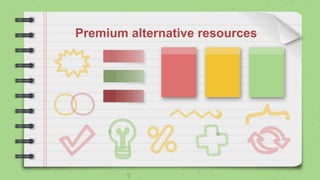 Premium alternative resources
 