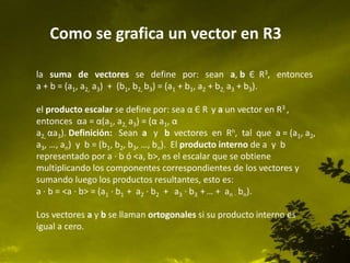 Vector En R3 vectores en r2 y r3 | PPTX