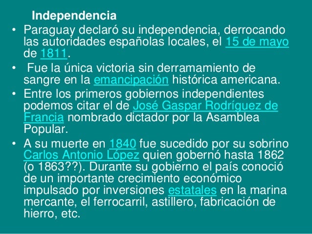 Independencia De Paraguay Causas Y Consecuencias es.slideshare.net