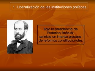 1. Liberalización de las instituciones políticas 