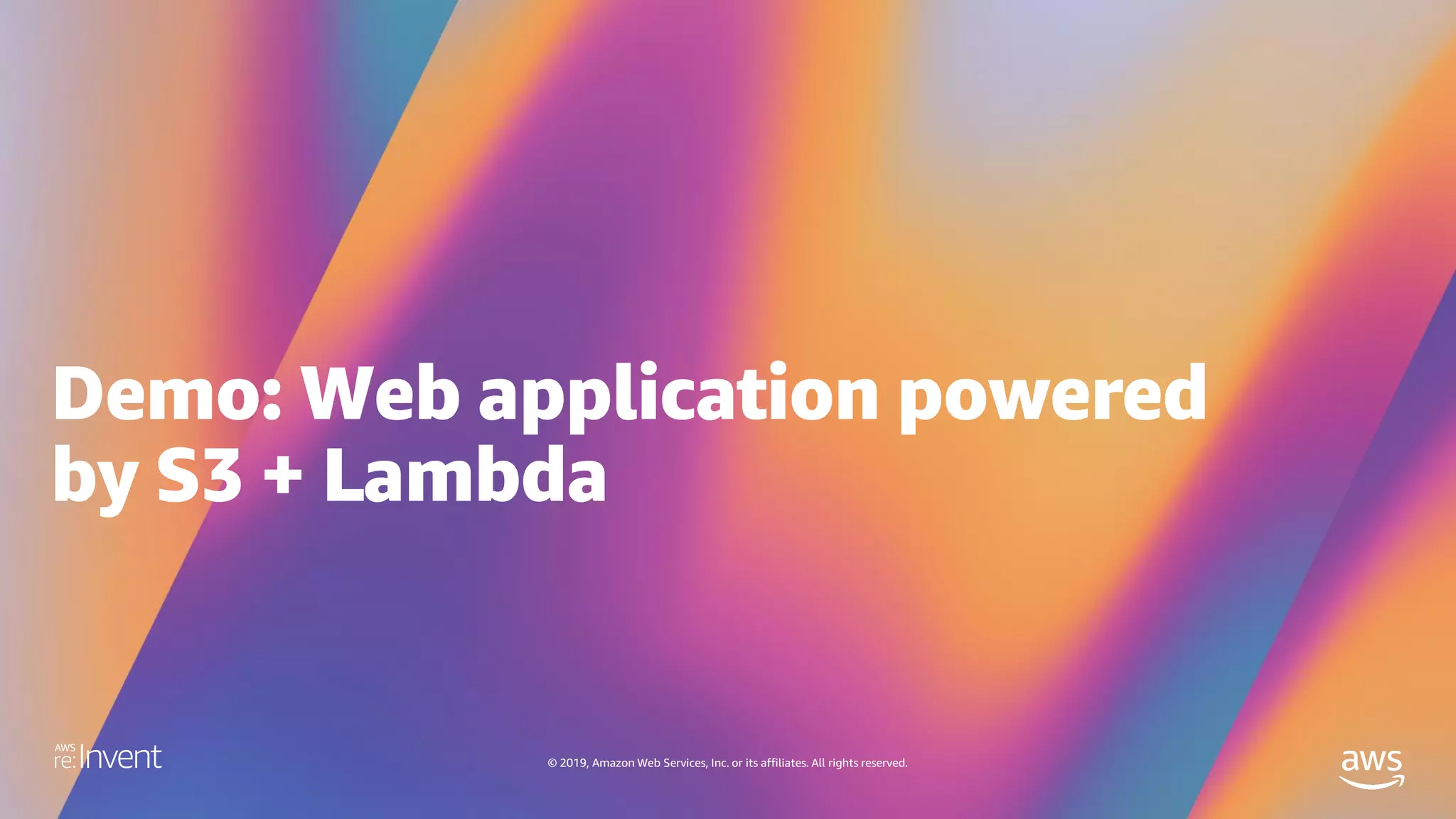 © 2019, Amazon Web Services, Inc. or its affiliates. All rights reserved.
 