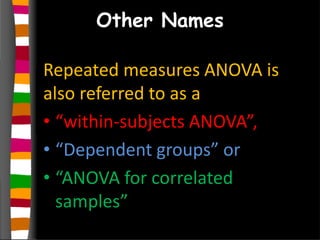 Repeated anova measures ppt | PPTX