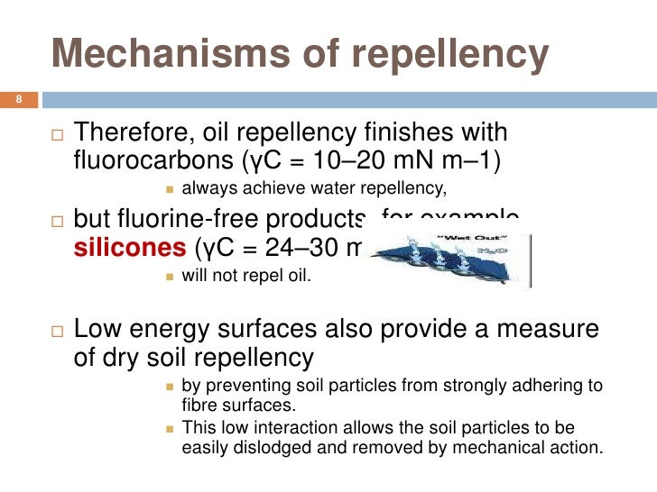Repellent finishes oil and water