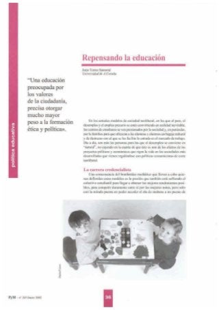 "Repensando la educacion"   - Jurjo Torres Santomé (2002)