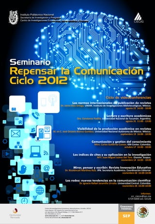 Repensar la comunicación: Seminario 2012