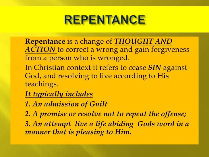 Repentance repentance