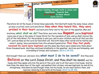 HOLY TRINITY, HOSTS OF GOD 
HEAVEN OF HEAVENS (Eph. 1: 20-23; Psa. 110; 134:3) 
Recap from Holy Spirit & 
The Salvation of Man 
(Part 2) 
God 
========================================================================================================================== 
Principalities, Powers, rulers of the 
darkness of this world & spiritual 
wickedness in high places. (Eph. 6:12). 
PLANETS & STARS 
The 
Veil 
Rent 
================================================================================= 
TRANSCENDENTAL PLAIN 
Body – 
Physical 
Function 
s 
Soul – Spirit – 
Functions 
of Will, 
Intellect & 
Emotions 
Functions 
of 
Conscience 
, Intuition 
Heart 
The human spirit is the 
lamp of the LORD that 
sheds light on one's 
inmost being. (Proverbs 
20:27) 
Regeneration of the 
spirit is completed by 
Intuition and communion 
(fellowship) 
Movement of the Holy Spirit 
through this Curtain is only by 
the Blood Of Jesus. Heb. 
10:19-20; 1 John 1:7. 
QUICKENING ACTIVATES THE 
INTUTION AND COMMUNION WITH 
GOD IN THE SPIRIT OF MAN 
And the Lord your God will circumcise your heart 
and the heart of your descendants, to love the 
Lord your God with all your heart and with all 
your soul, that you may live. (Deuteronomy 30:6) 
This is the point where man’s quickened heart is able to see the 
spirituality of God’s law, as the functions of intuition and communion 
are made available to him by God 
Twentyfirstcenturyromanhighway.com www.slideshare.net/sab21st © Sabaoth 2014 
 