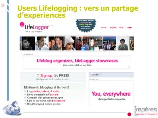 Users Lifelogging : vers un partage d’experiences 