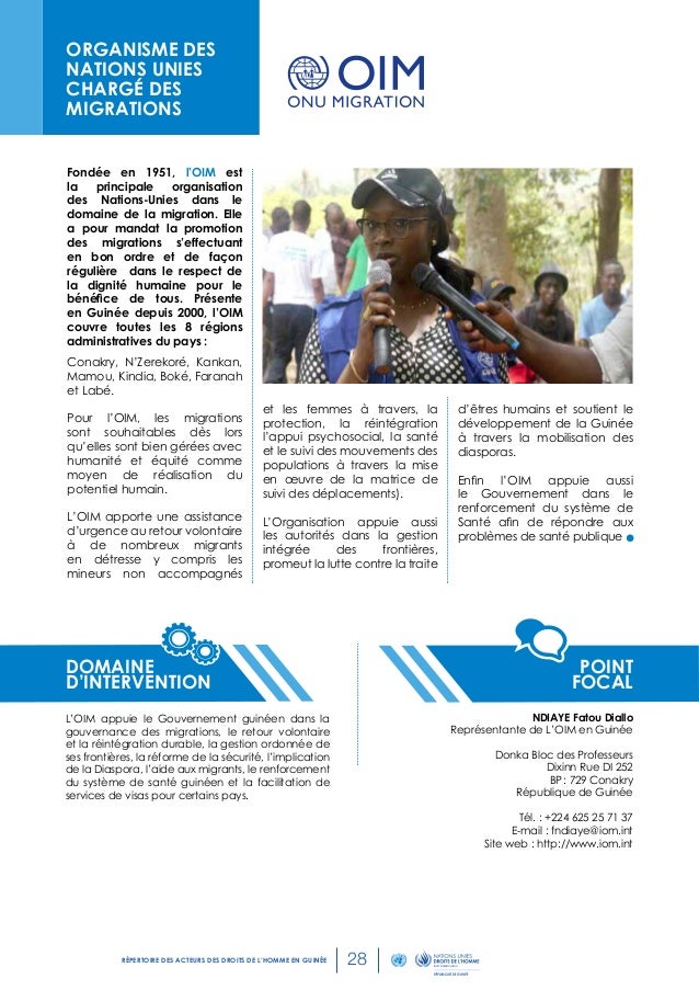 Repertoire des organisations de défense des Droits humains en Guinée