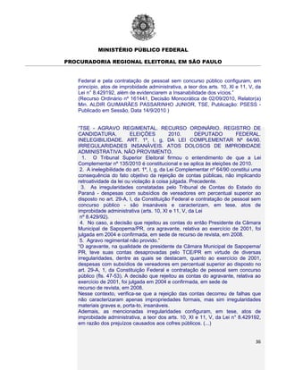 Repertorio jurisprudencial elaborado_pela_pre_sp_sobre_a_lei_da_ficha_limpa