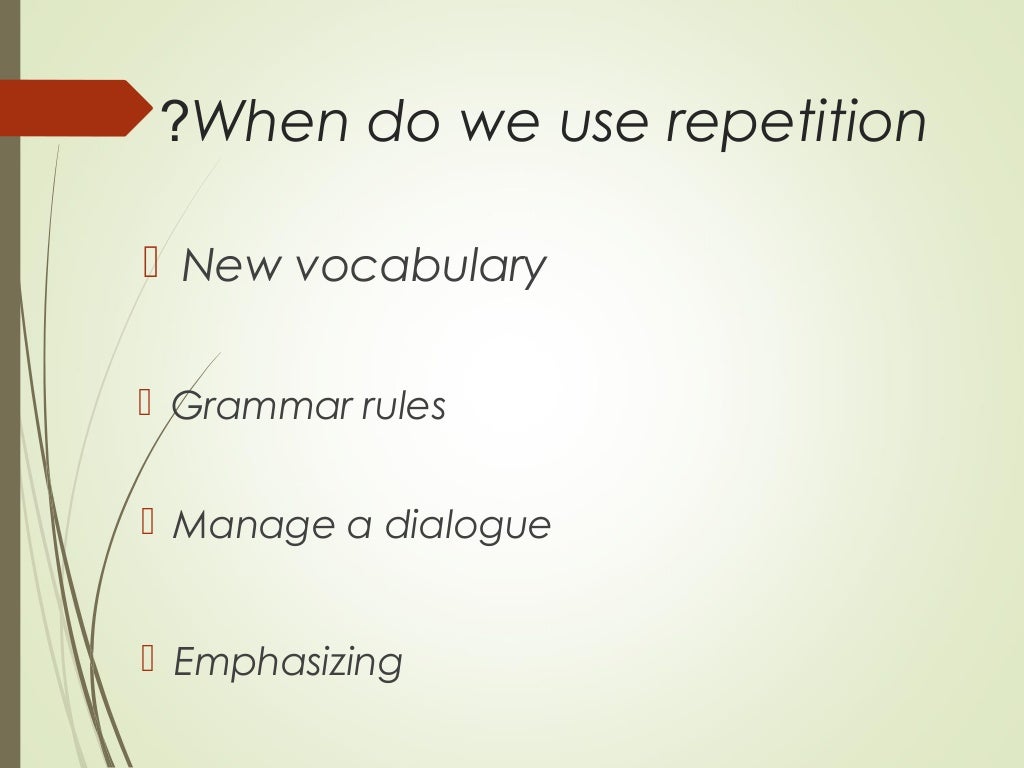Repetition Presentation