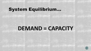 DEMAND = CAPACITY
 