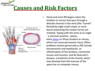 Repetitive stress injuries, prevention & management | PPTX