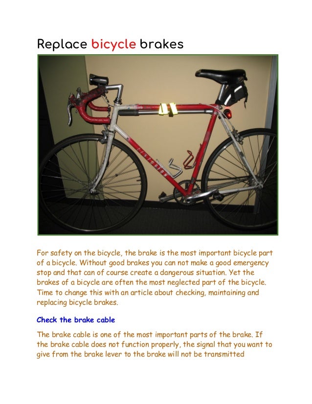 replacing bike brakes