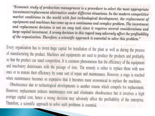 Replacement Analysis in Entrepreneurship | PPTX