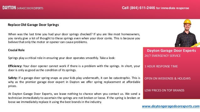 Replace Old Garage Door Springs