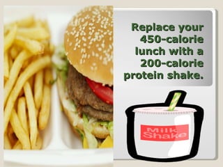 Replace Your 450 Calorie Lunch With A 200 Calorie Protein
