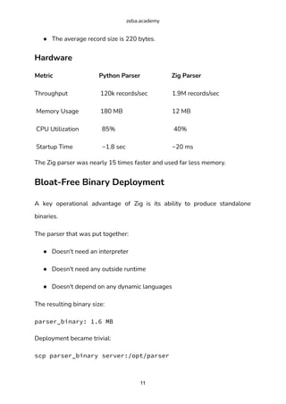 Replacing a Python-Based Data Parser with a Zig Implementation | PDF