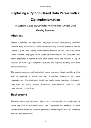 Replacing a Python-Based Data Parser with a Zig Implementation | PDF