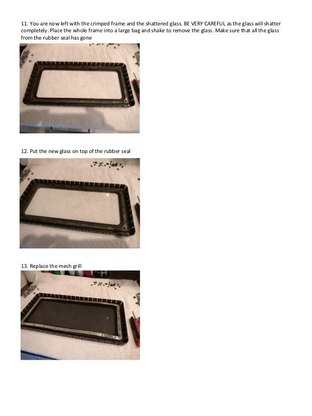 Replacing Inner Glass Door Siemens Microwave Oven Hb86k570b