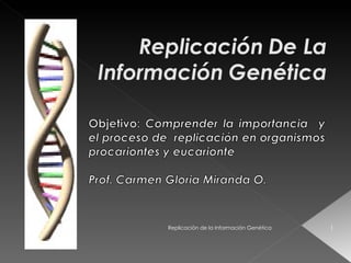 Replicación de la Información Genética 