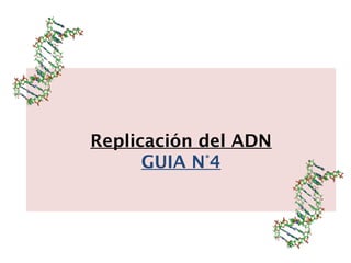 Replicación del ADN
GUIA N°4
 