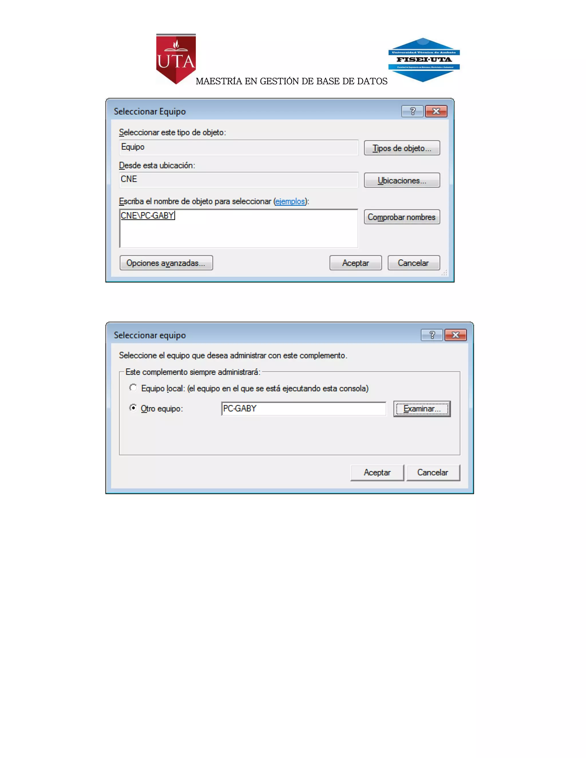 MAESTRÍA EN GESTIÓN DE BASE DE DATOS
 