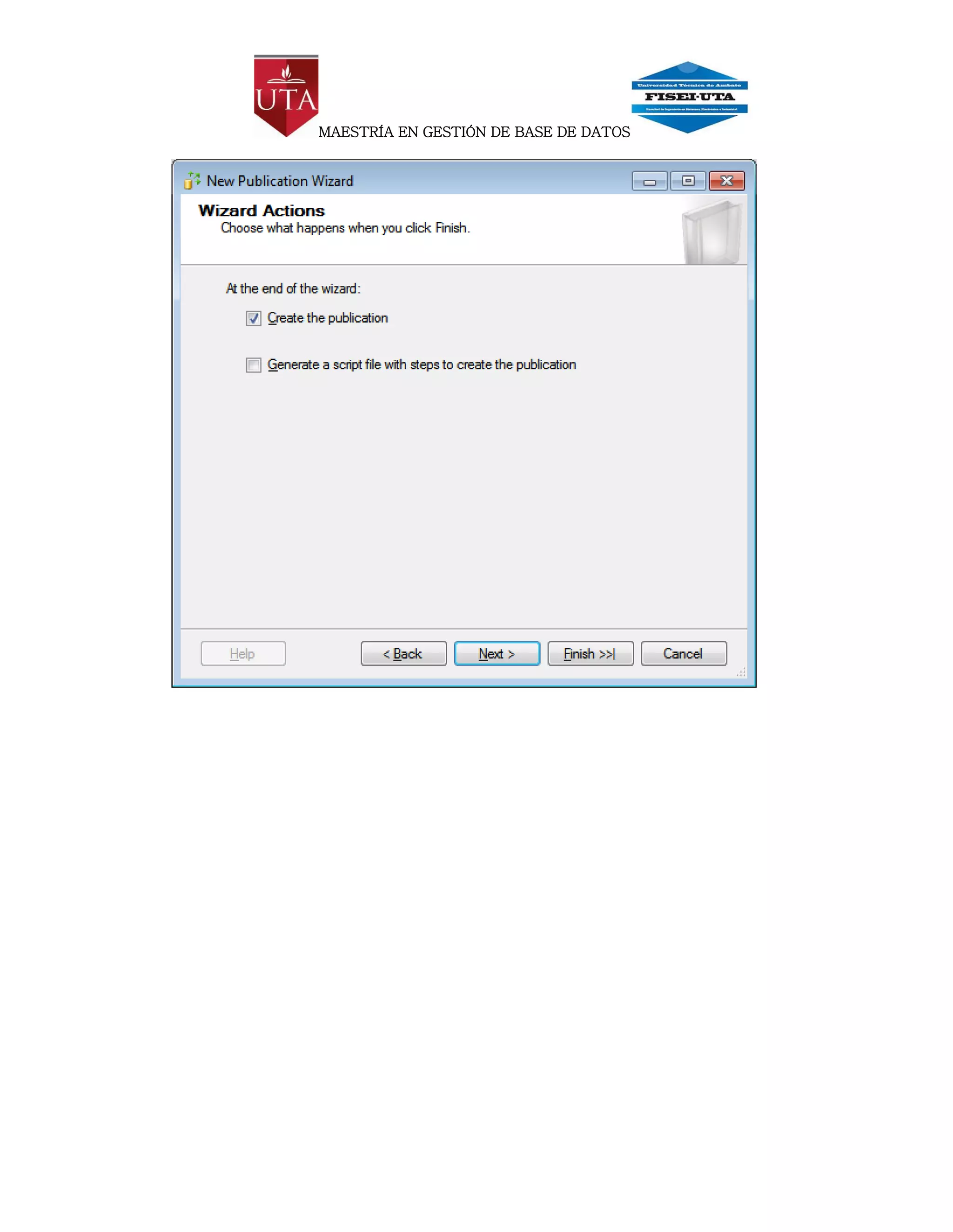 MAESTRÍA EN GESTIÓN DE BASE DE DATOS
 