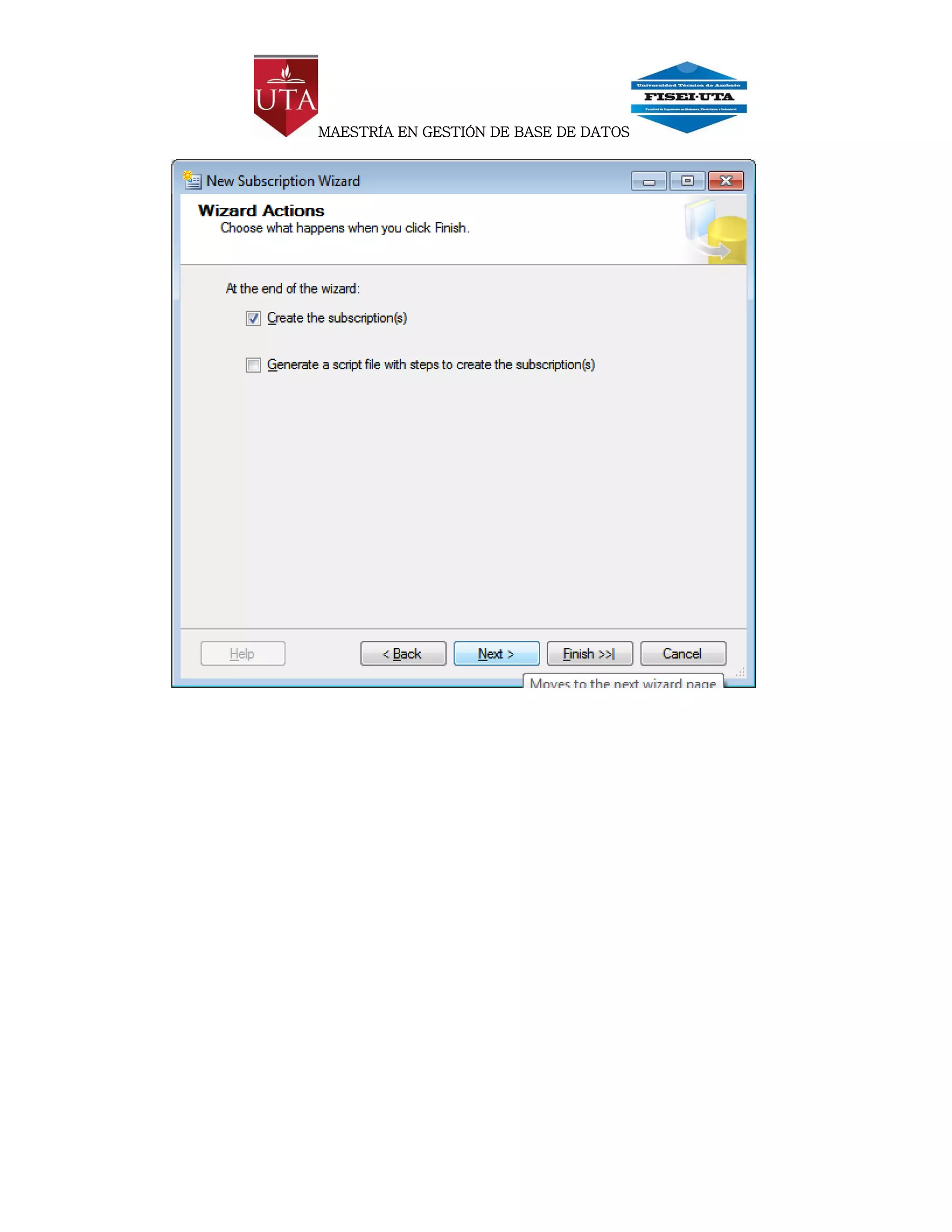 MAESTRÍA EN GESTIÓN DE BASE DE DATOS
 