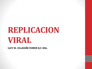 REPLICACION
VIRAL
LUCY M. VILLAFAÑE FERRER Q.F. MSc.
 