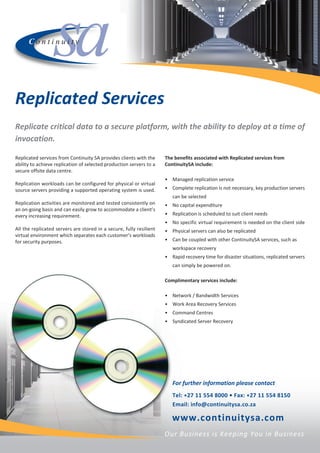 Replicated services